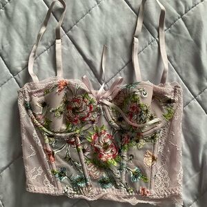Victoria's Secret Floral Embroidered Bustier